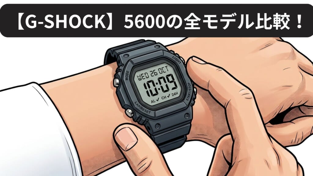 【G-SHOCK】5600の全モデル比較！