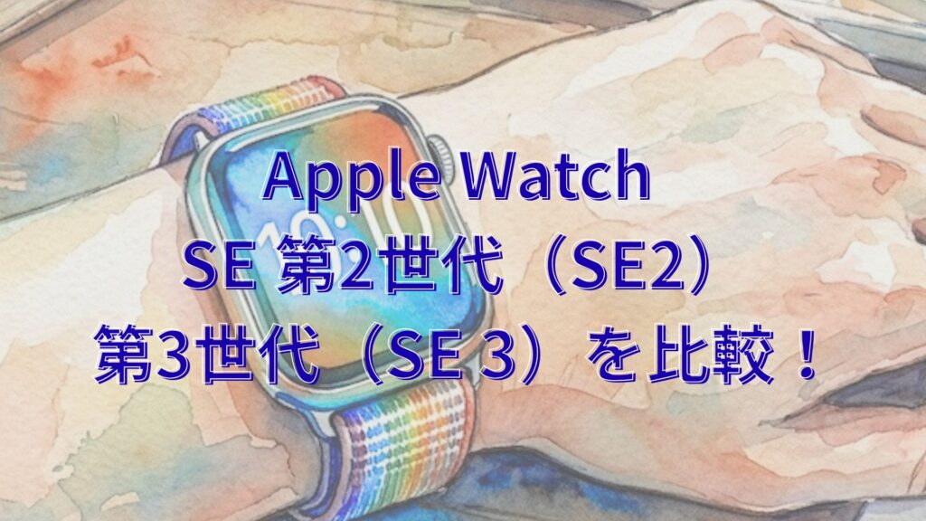 Apple Watch SE 第2世代（SE2）と第3世代（SE 3）を比較！常時表示・高速充電・健康機能の違いを解説